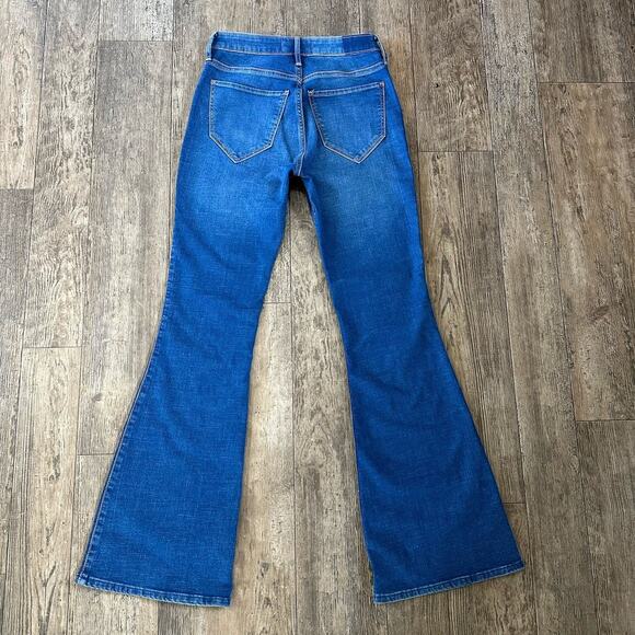 Abercrombie & Fitch FLARE Size 2 Blue High Rise Wide Leg Jeans Denim Pants 26x31 - Picture 2 of 10